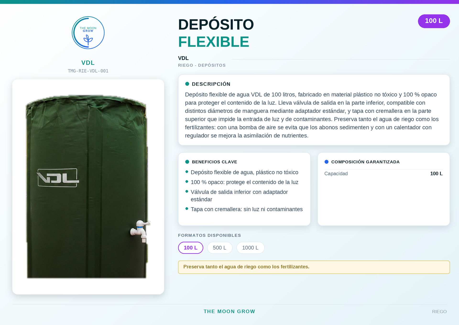 Depósito flexible VDL 100 L