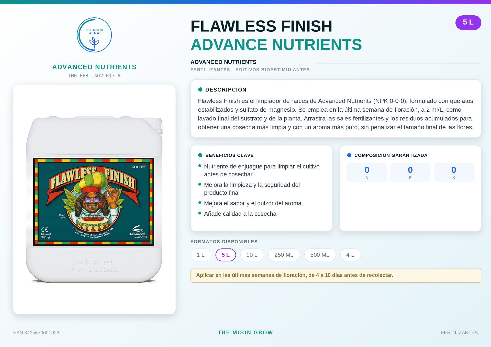 Flawless Finish ADVANCE NUTRIENTS 5L