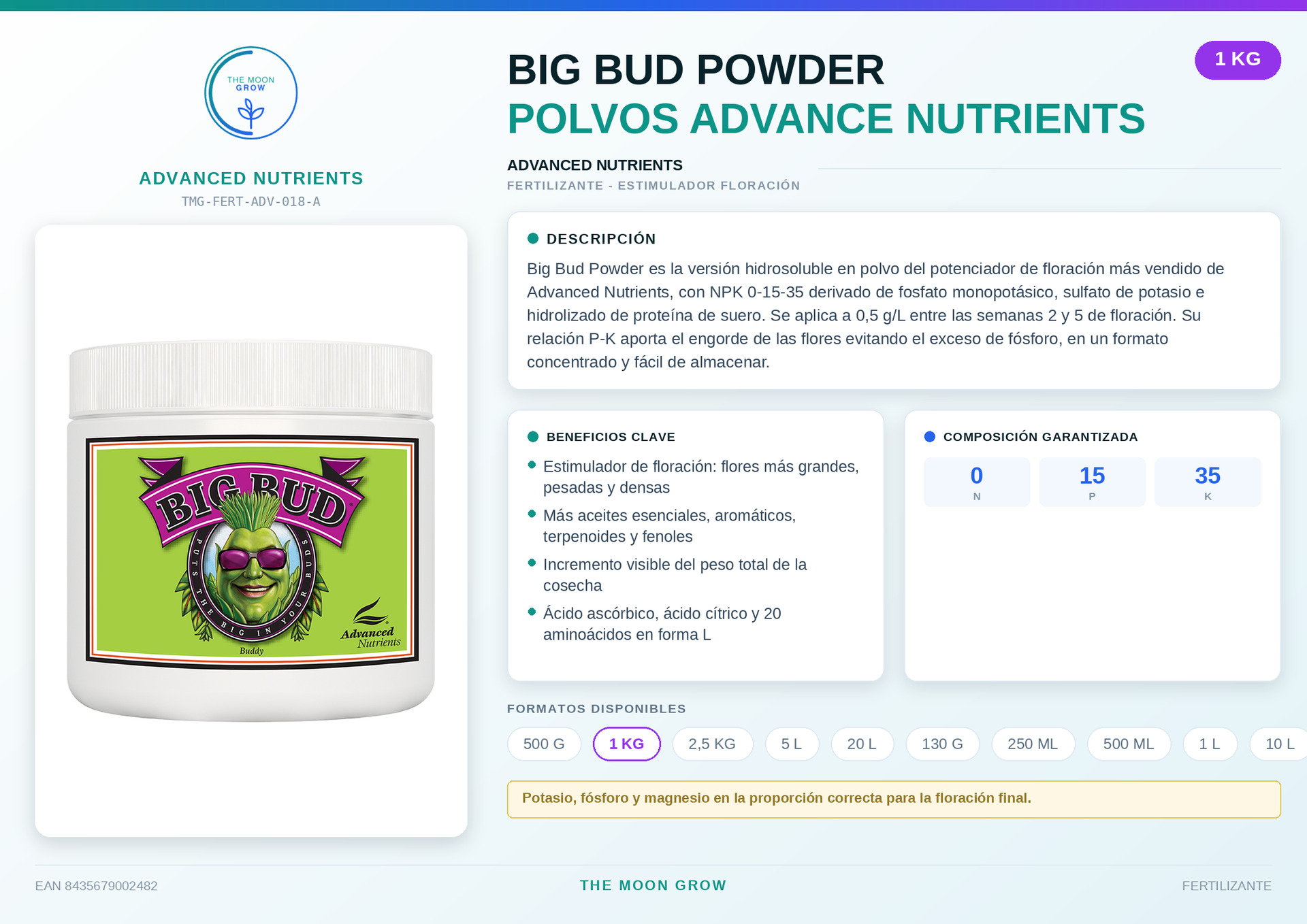 Big Bud Powder POLVOS ADVANCE NUTRIENTS 1KG