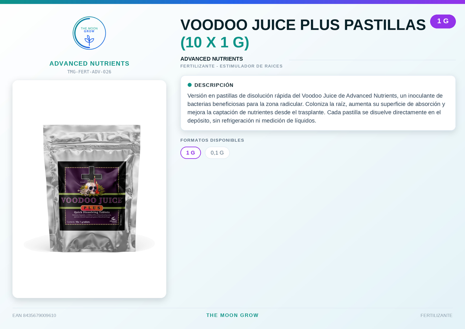 Voodoo Juice Plus pastillas ADVANCED NUTRIENTS 10G (10 x 1 g)