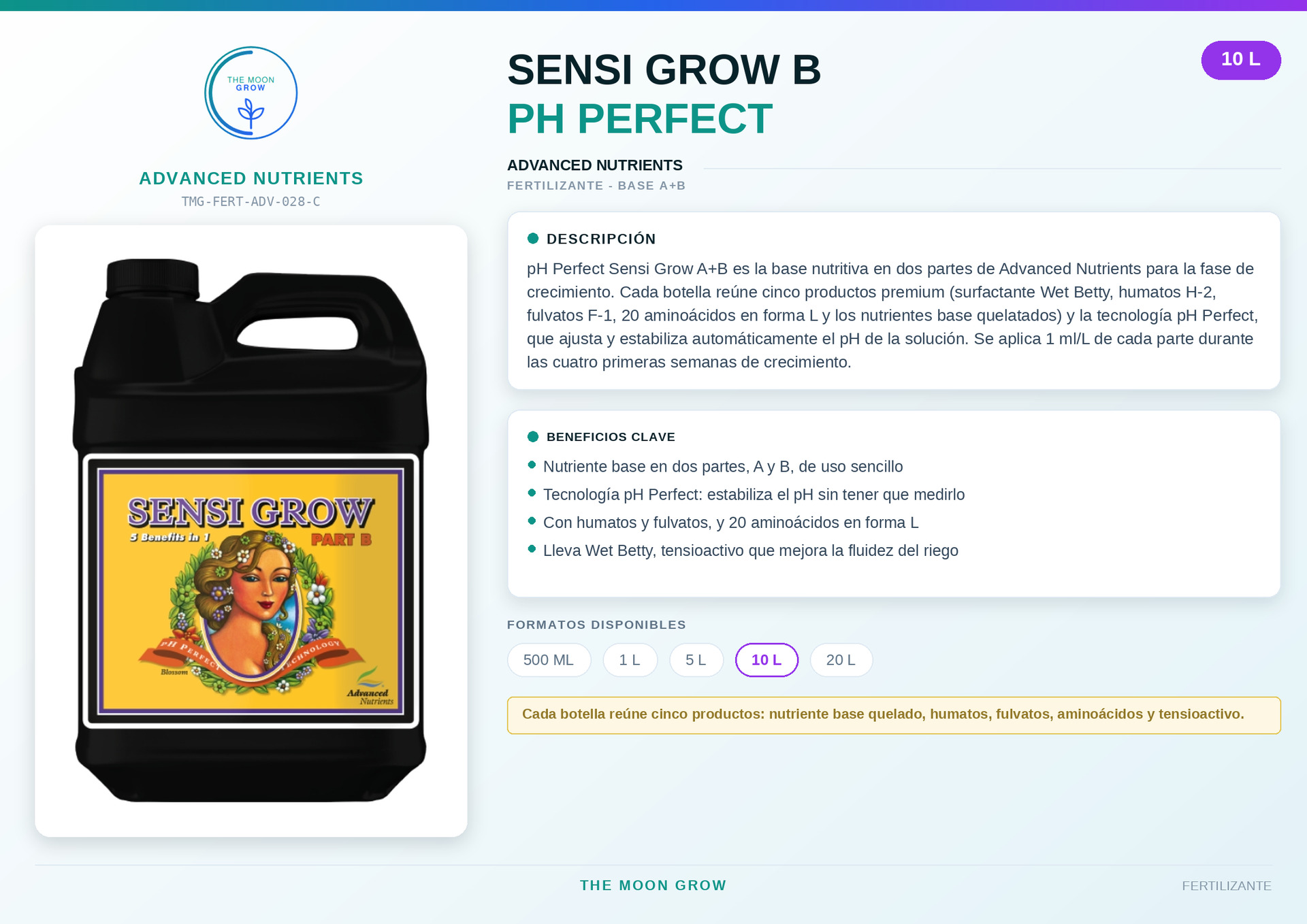 Sensi Grow B pH Perfect ADVANCED NUTRIENTS 10L
