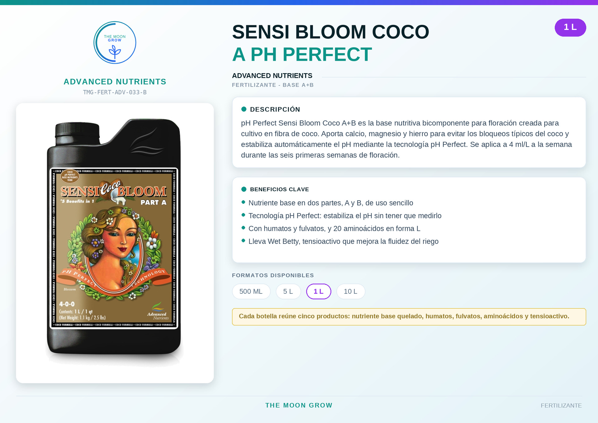 Sensi Bloom Coco A pH Perfect ADVANCED NUTRIENTS 1L