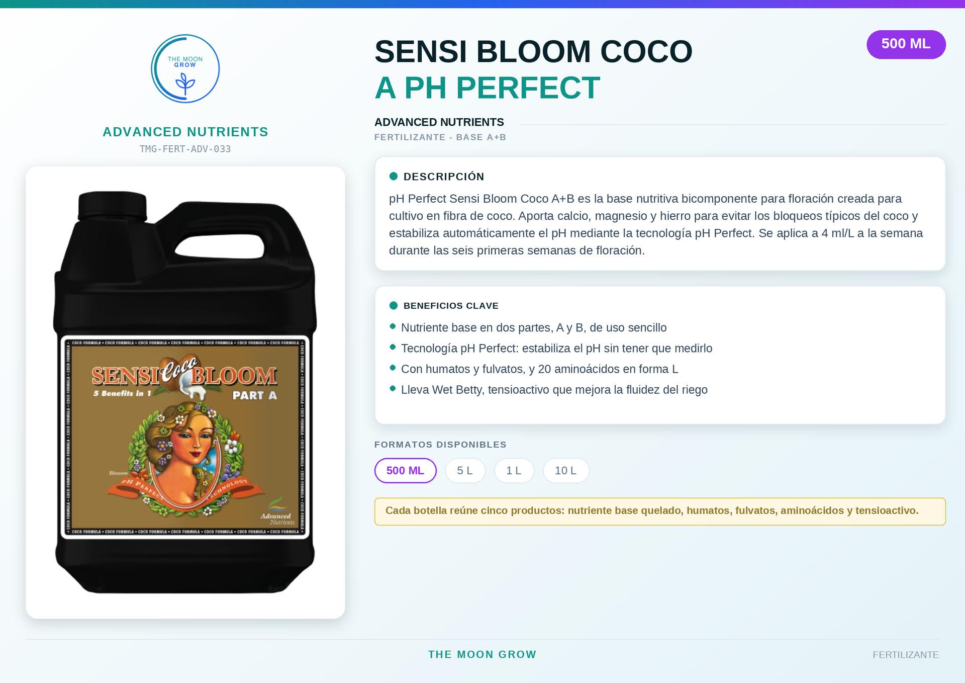 Sensi Bloom Coco A pH Perfect ADVANCED NUTRIENTS 500 ml