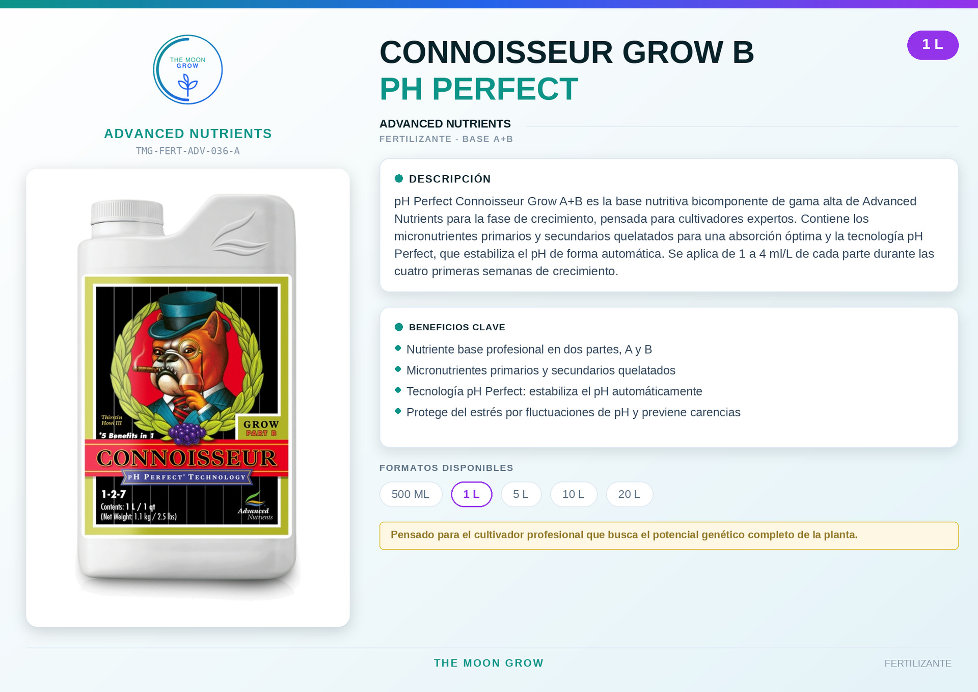 Connoisseur Grow B pH Perfect ADVANCED NUTRIENTS 1L