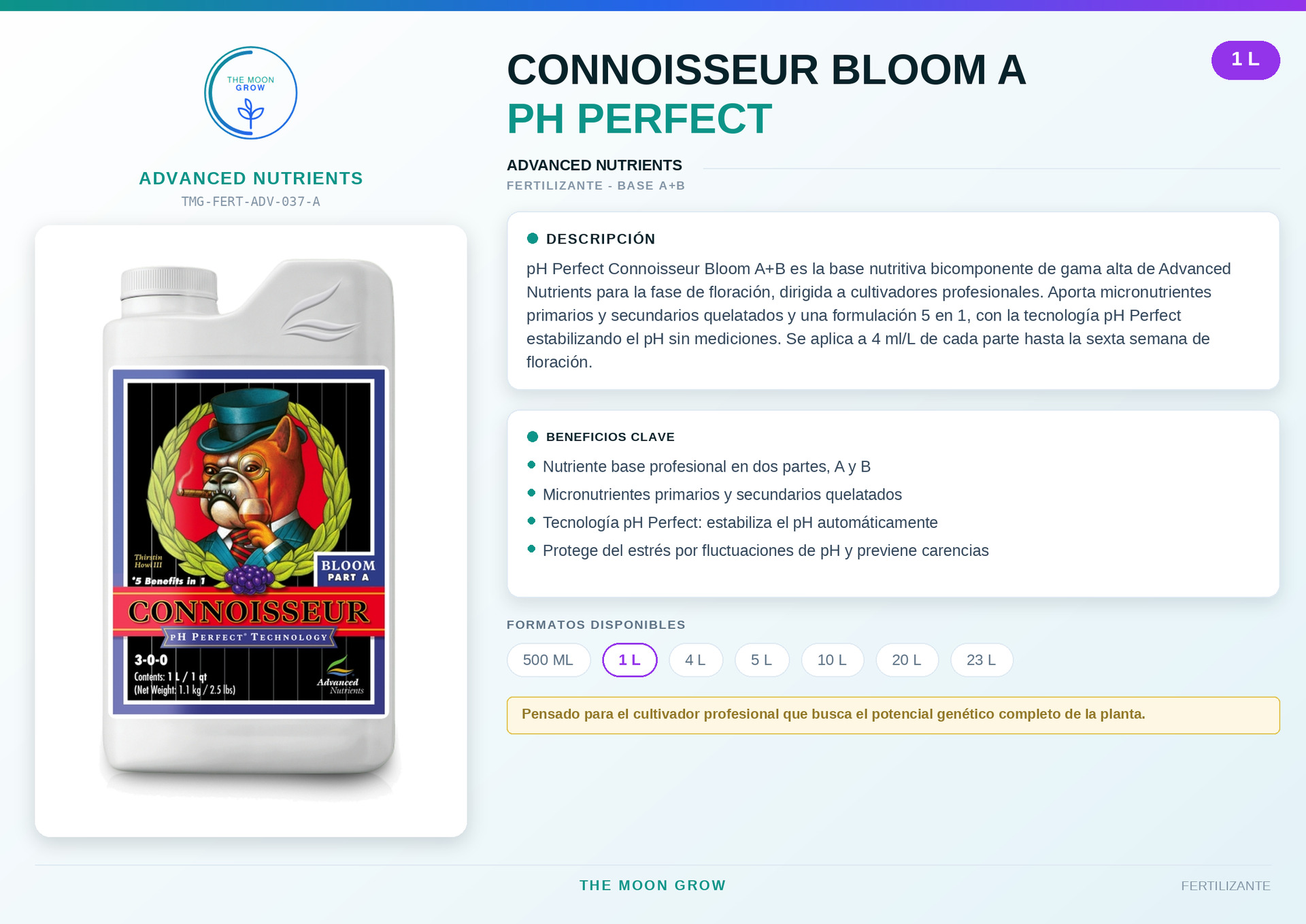 Connoisseur Bloom A pH Perfect ADVANCED NUTRIENTS 1L