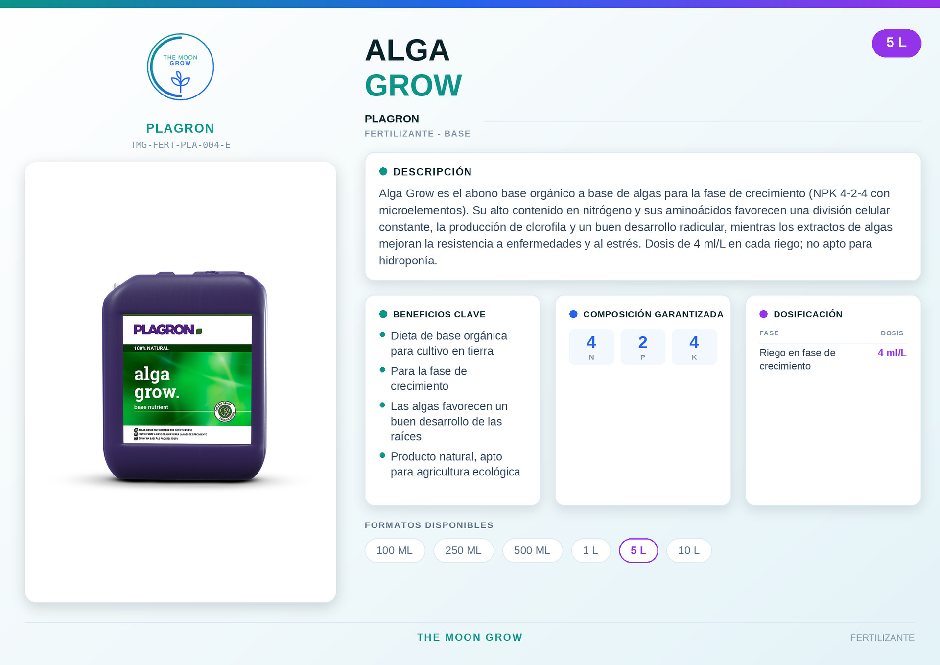 Alga Grow PLAGRON 5 L