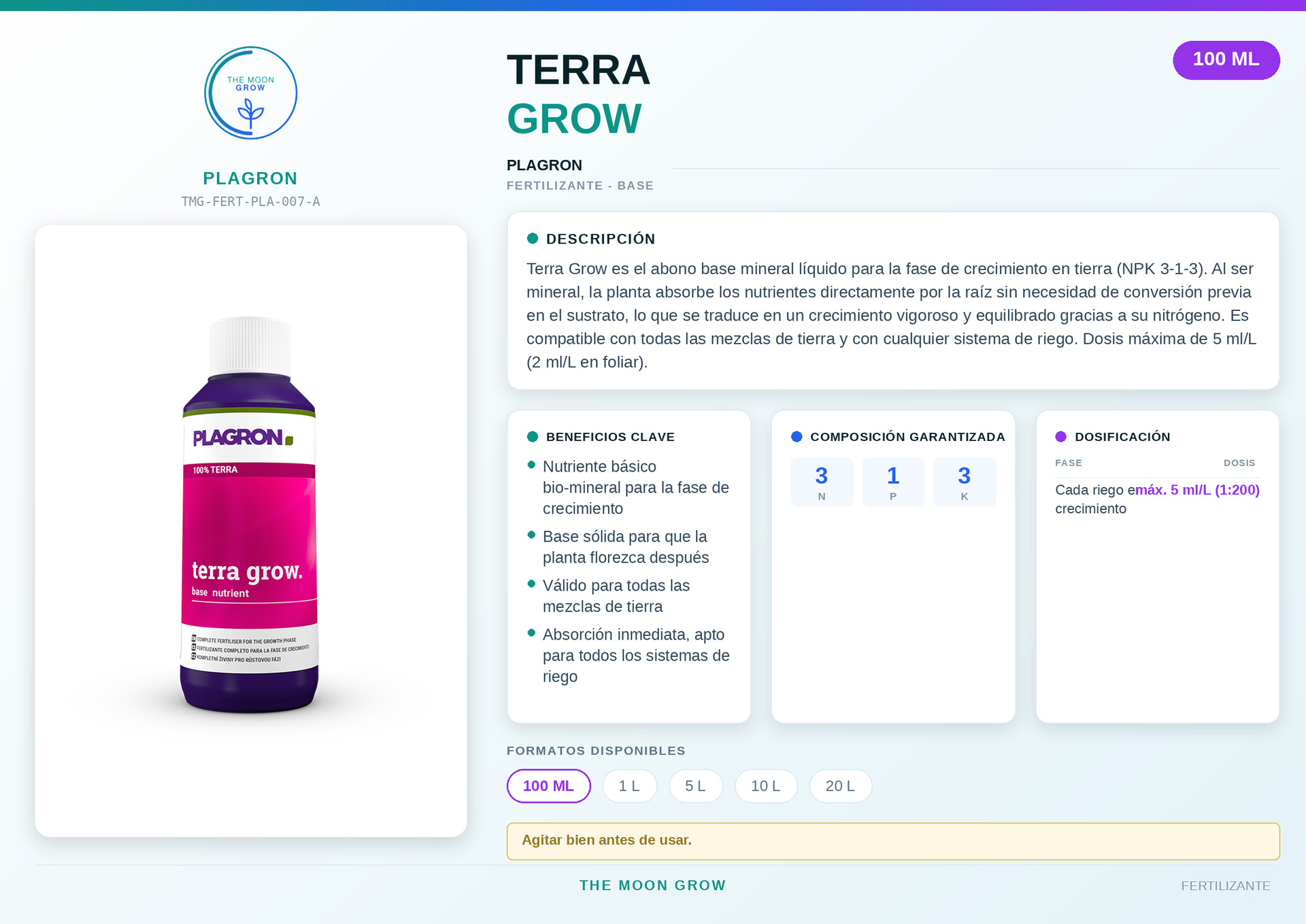 Terra Grow PLAGRON 100 ml