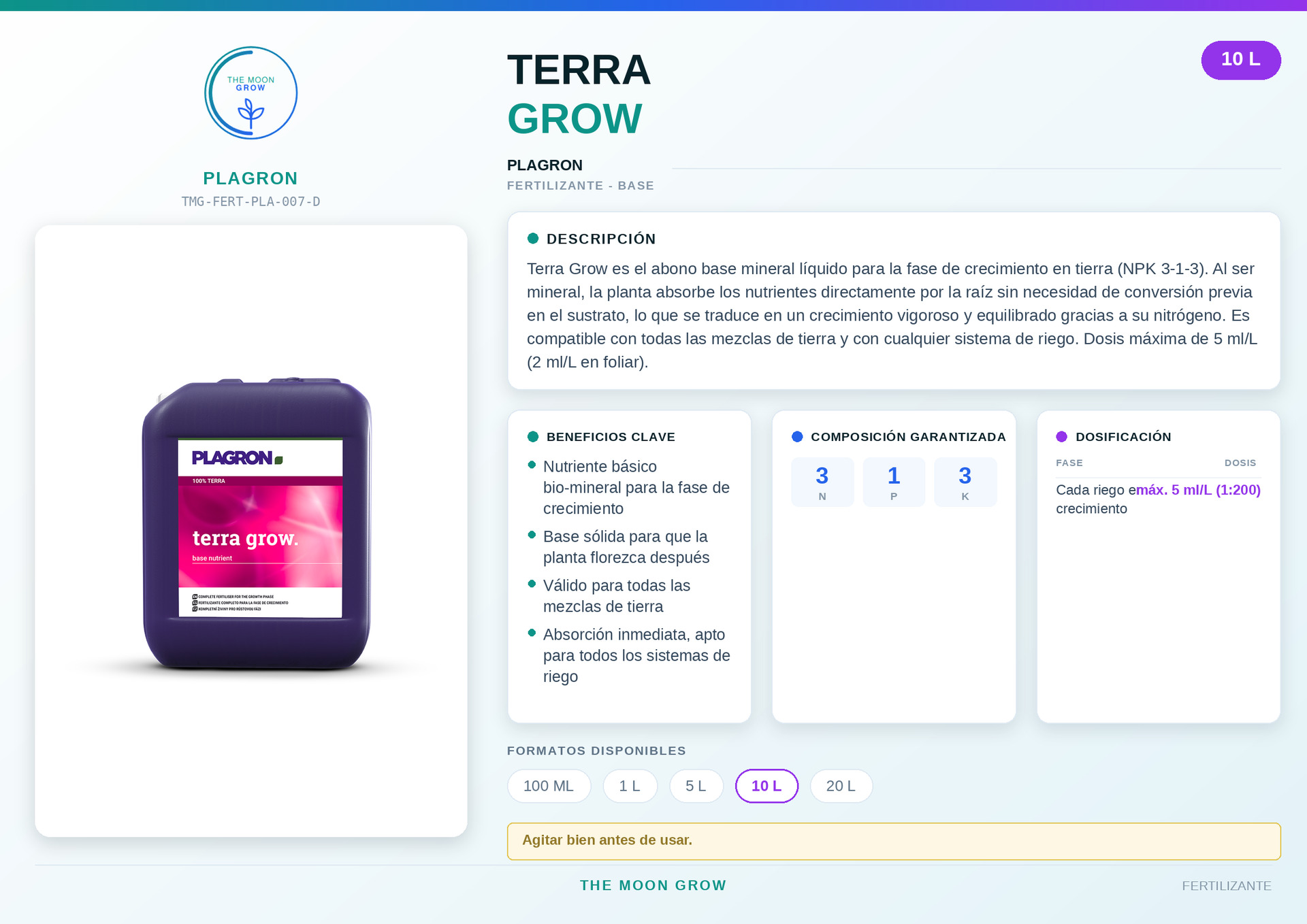 Terra Grow PLAGRON 10 L