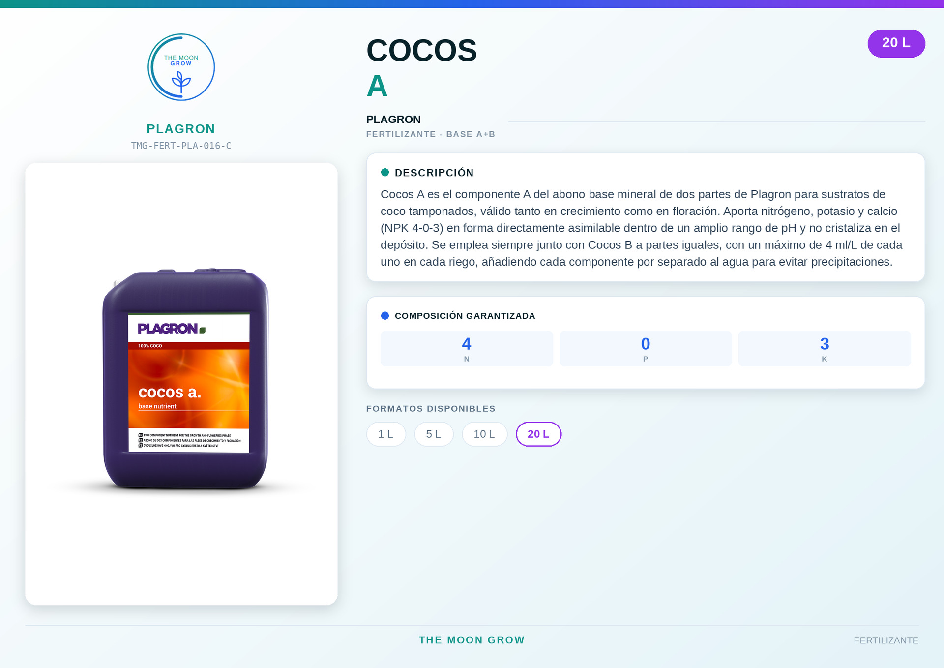 Cocos A PLAGRON 20 L