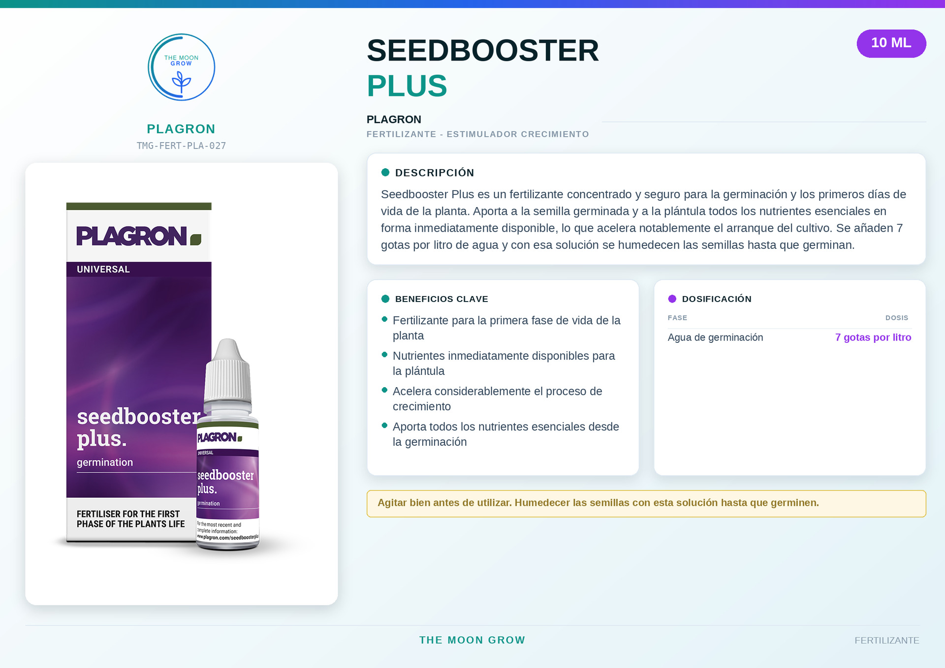 Seedbooster Plus PLAGRON 10 ml