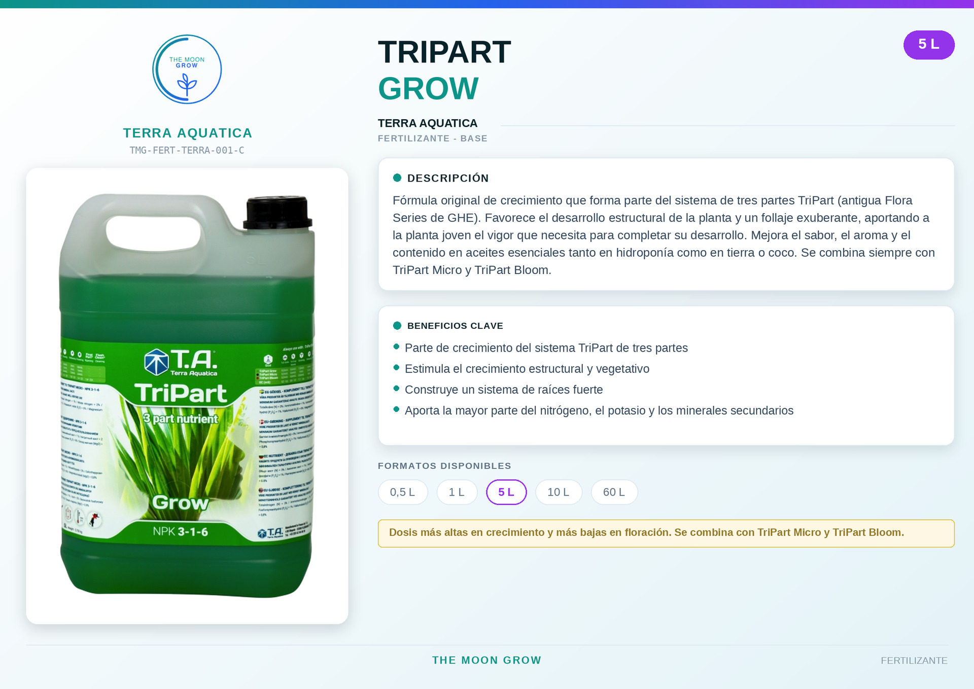 TRIPART GROW TERRA AQUATICA 5 L