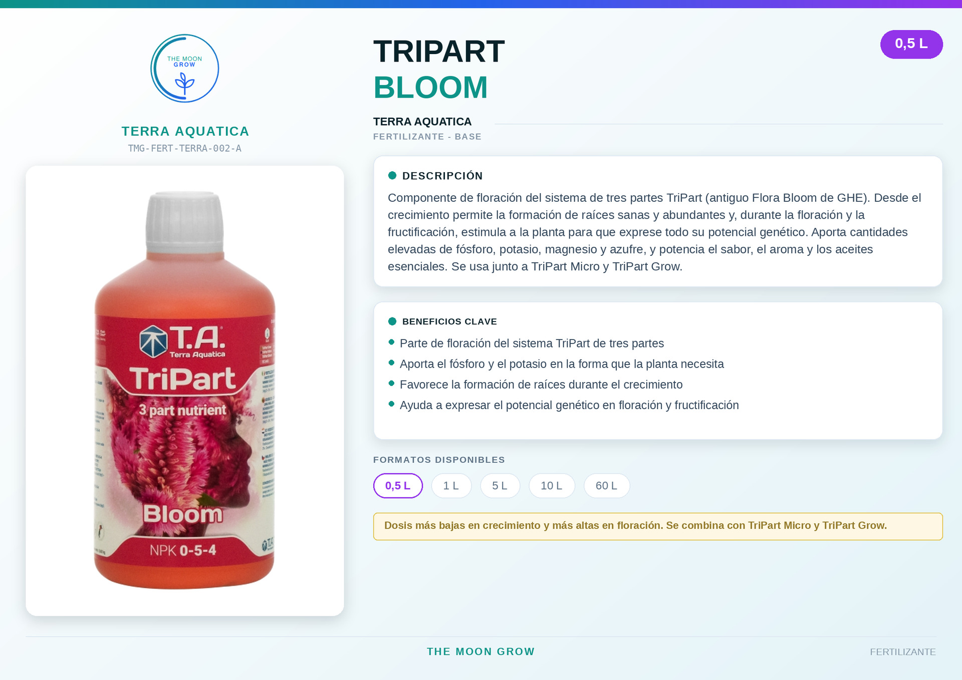 TRIPART BLOOM TERRA AQUATICA 0,5 L