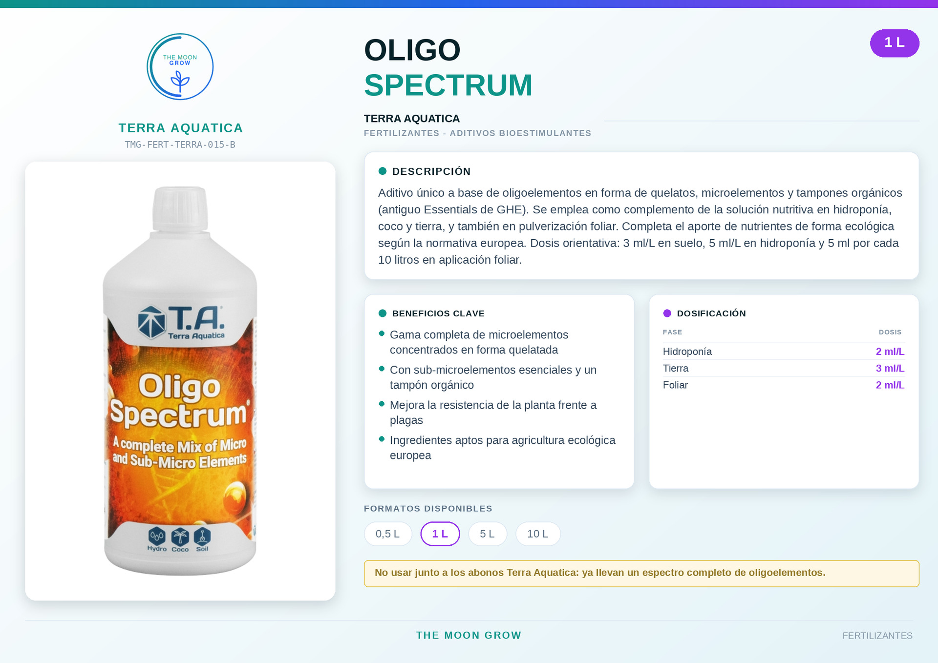 OLIGO SPECTRUM TERRA AQUATICA 1 L