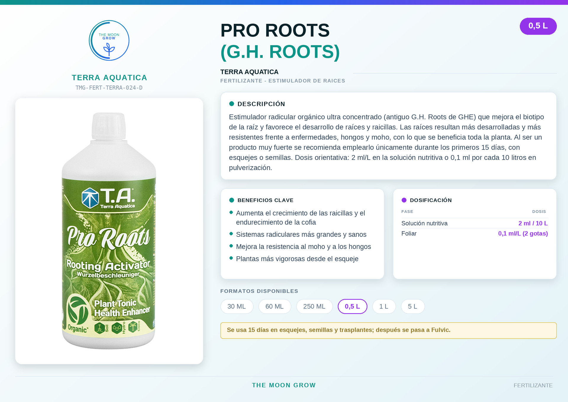PRO ROOTS (G.H. ROOTS) TERRA AQUATICA 0,5 L