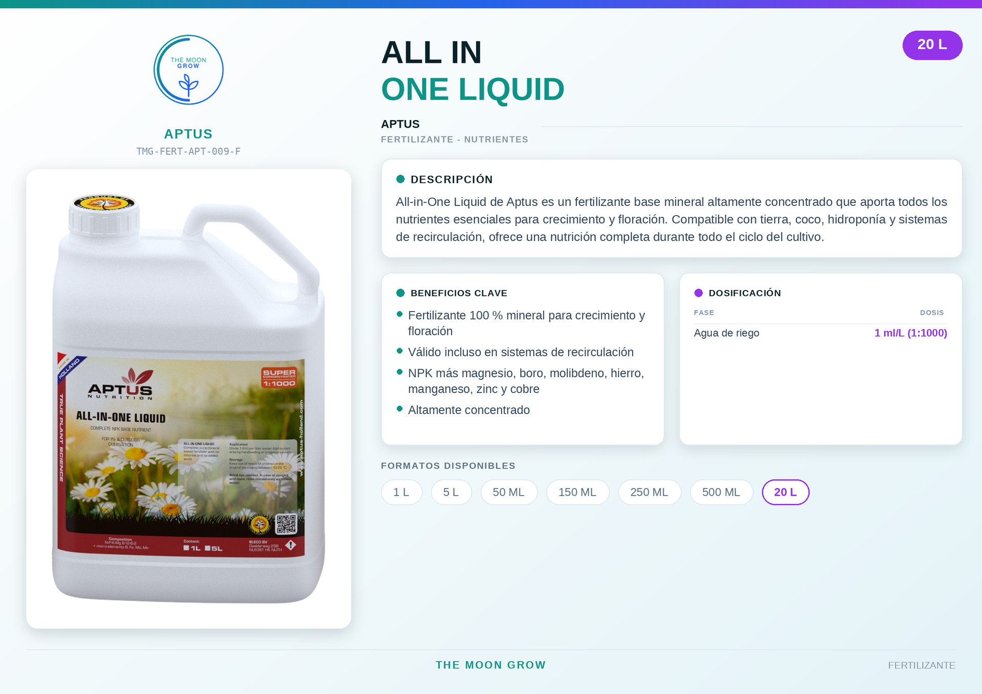 ALL IN ONE LIQUID APTUS 20 L