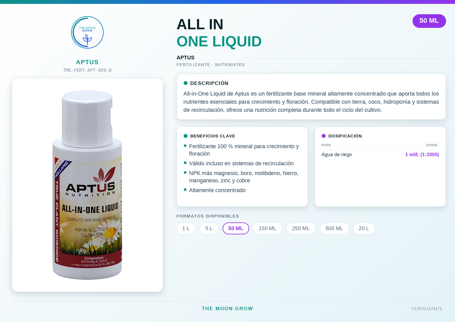 ALL IN ONE LIQUID APTUS 50 ml