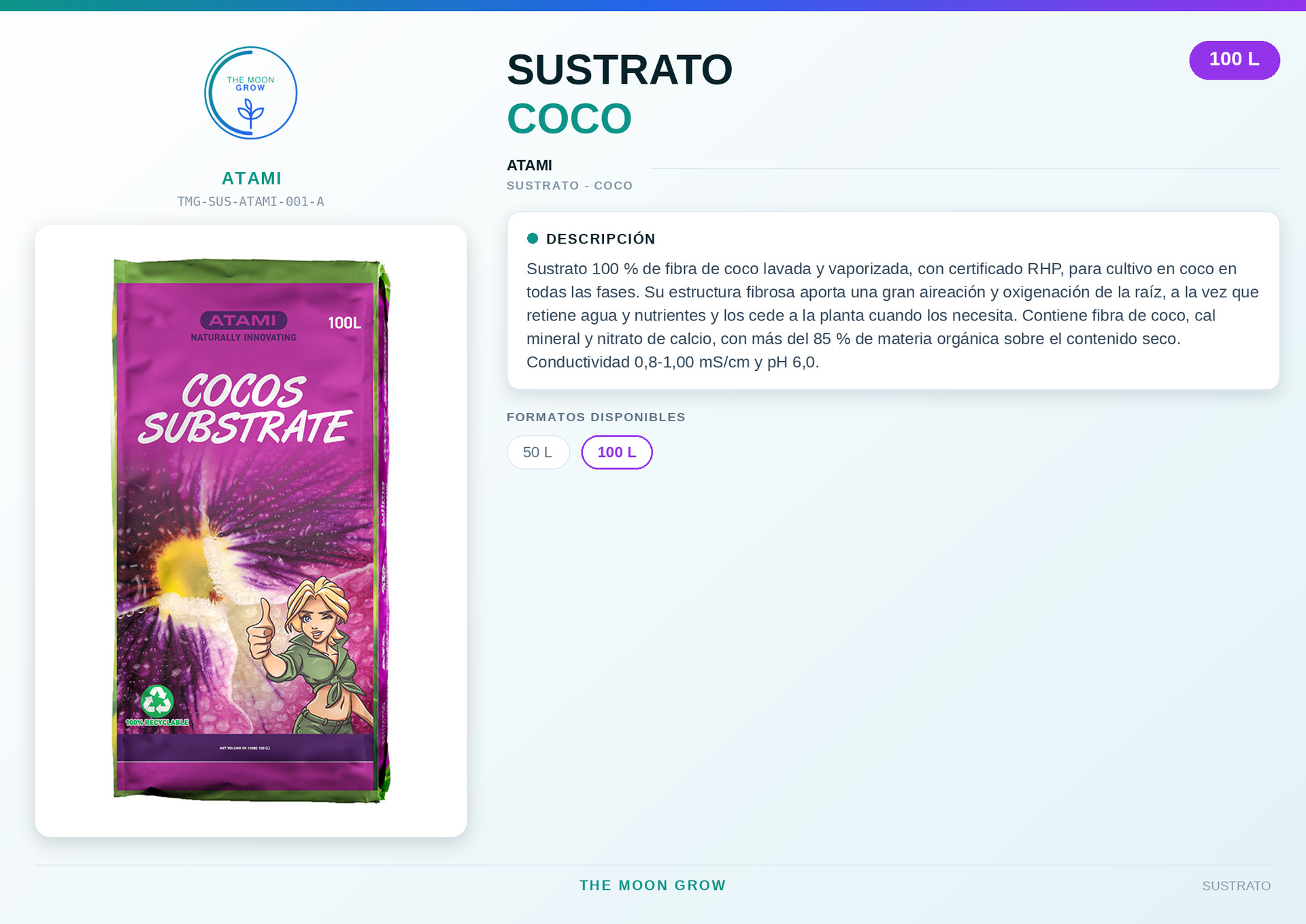 Sustrato Coco ATAMI 100 L