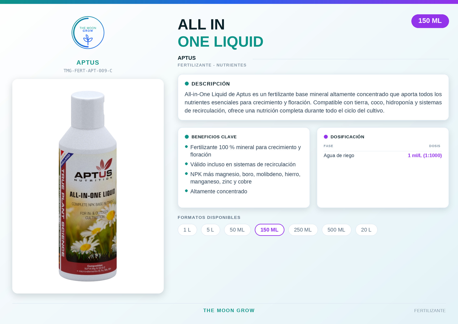 ALL IN ONE LIQUID APTUS 150 ml