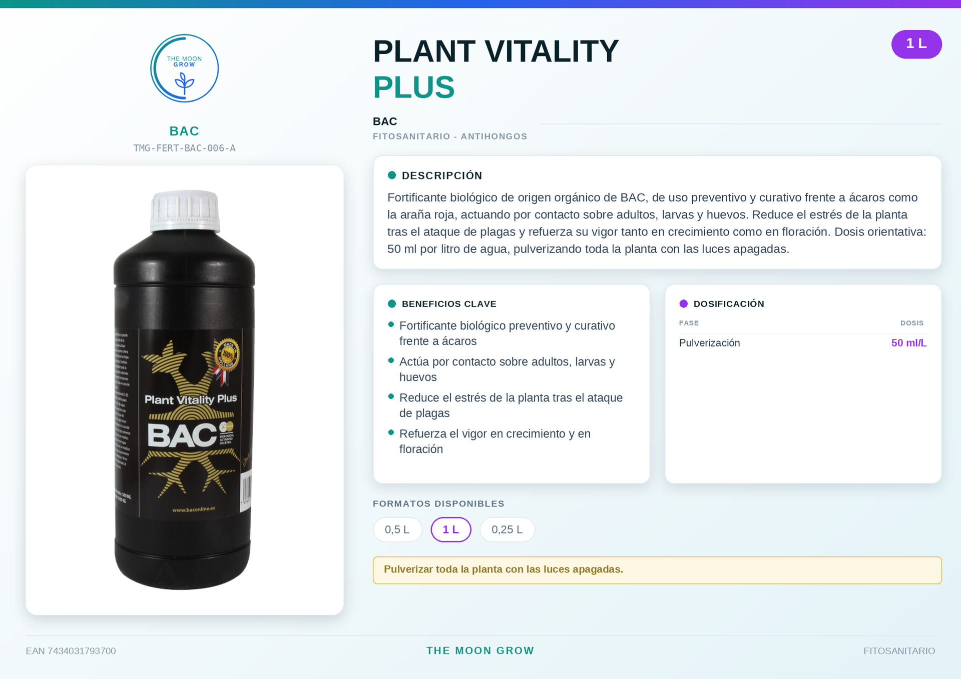 Plant Vitality Plus BAC 1L