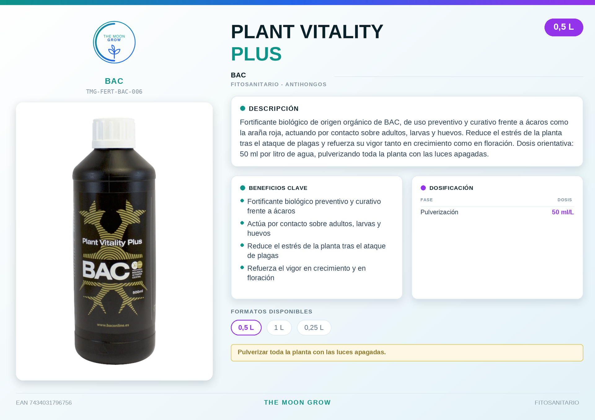 Plant Vitality Plus BAC 0,5L