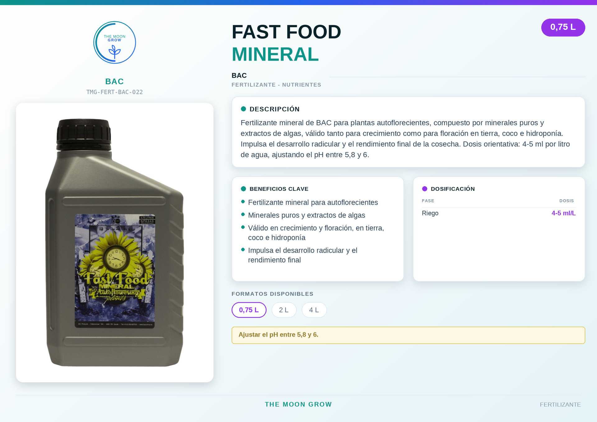 Fast Food Mineral BAC 0,75L