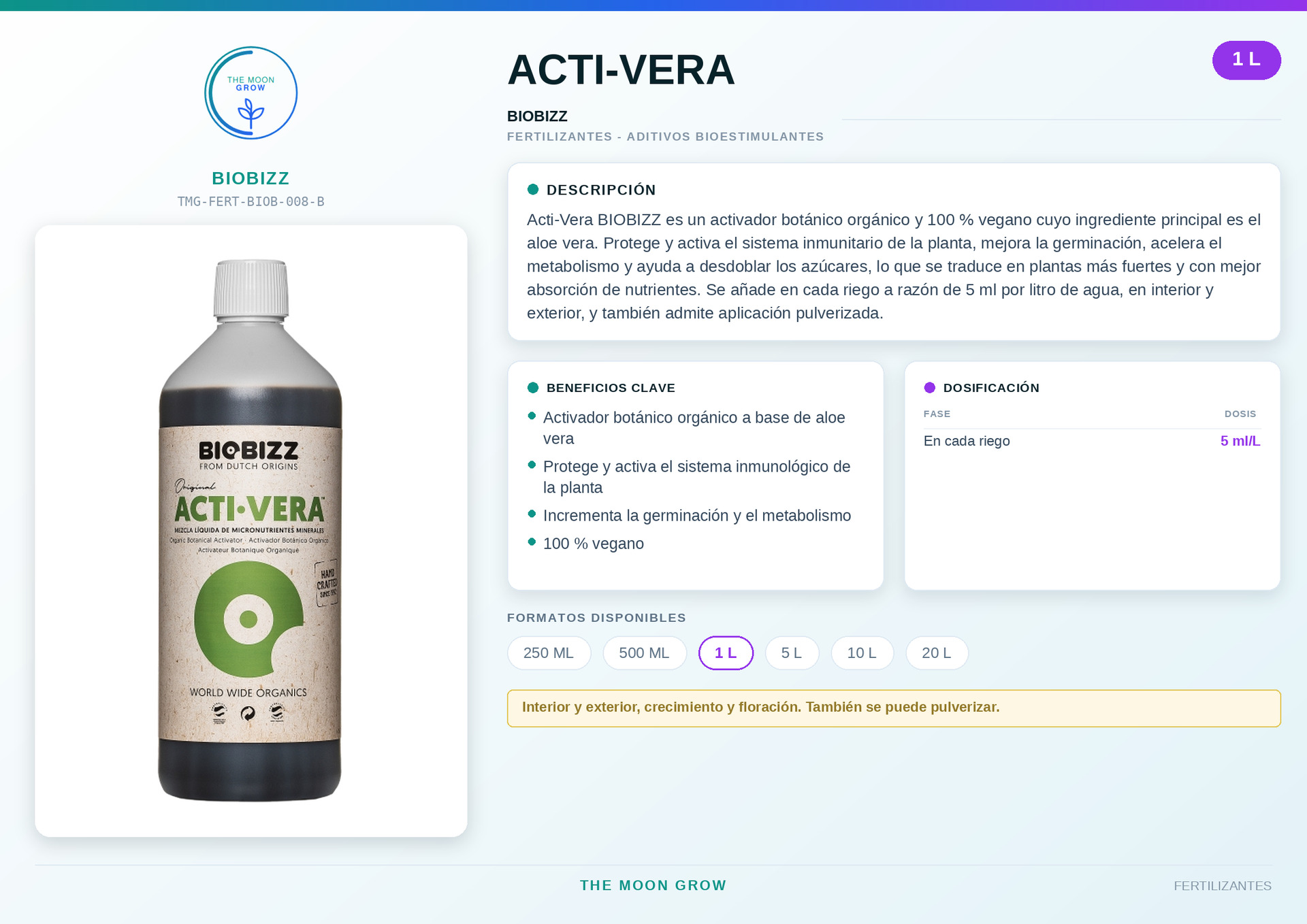 Acti-Vera BIOBIZZ 1 L