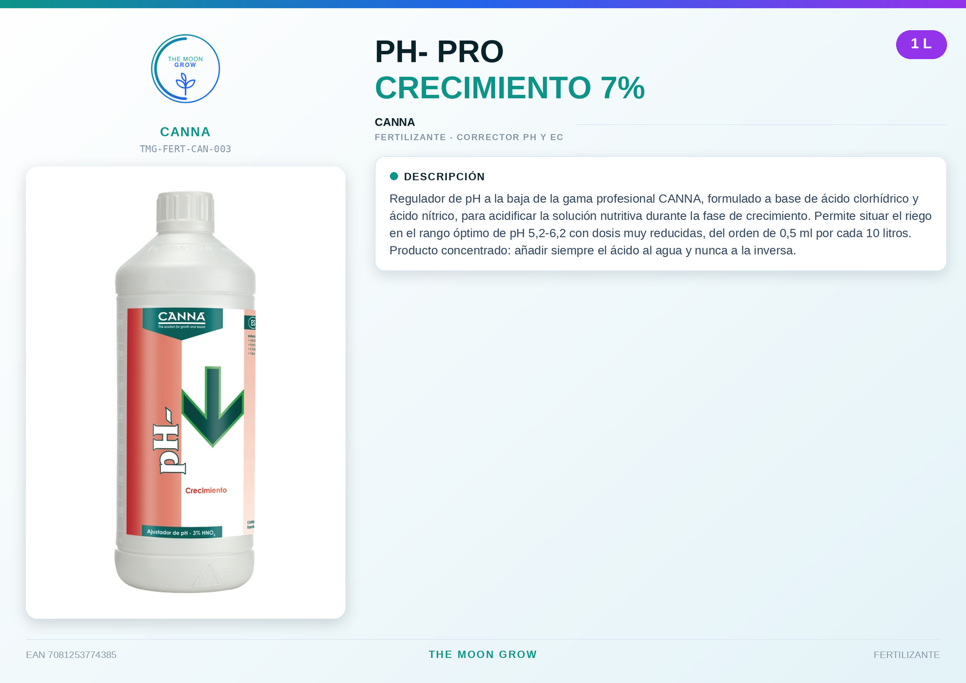 PH- PRO CRECIMIENTO 7% CANNA 1L
