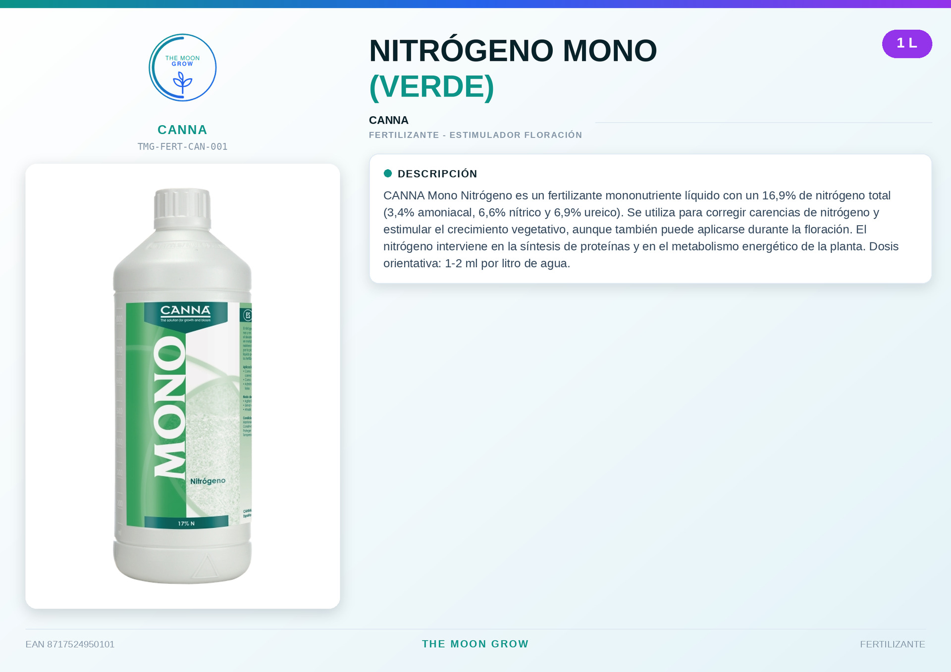 Nitrógeno Mono Canna (VERDE) 1L