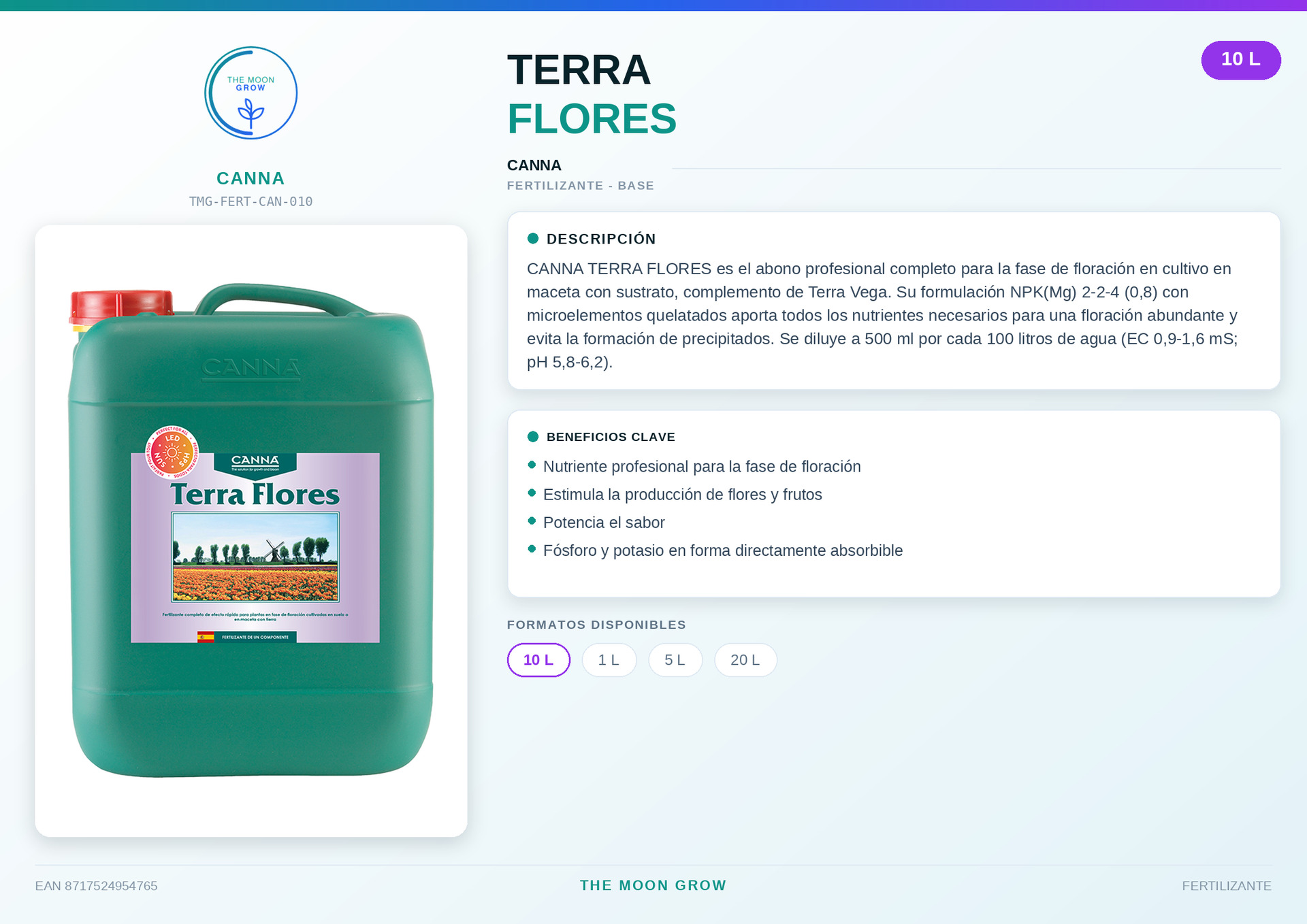 Terra Flores Canna 10L