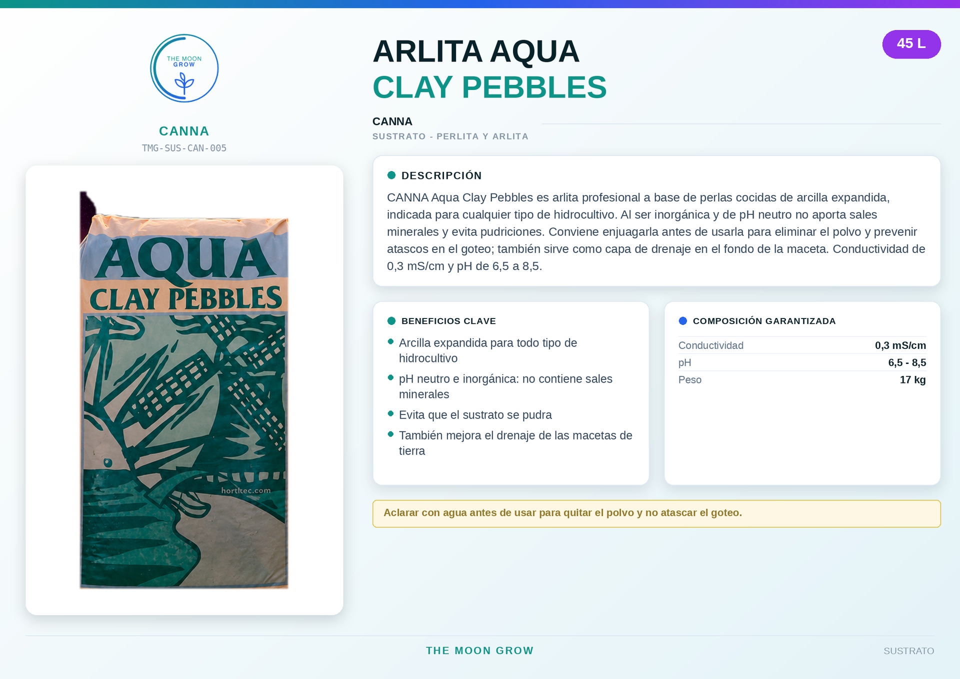 Arlita Aqua Clay Pebbles CANNA 45 L