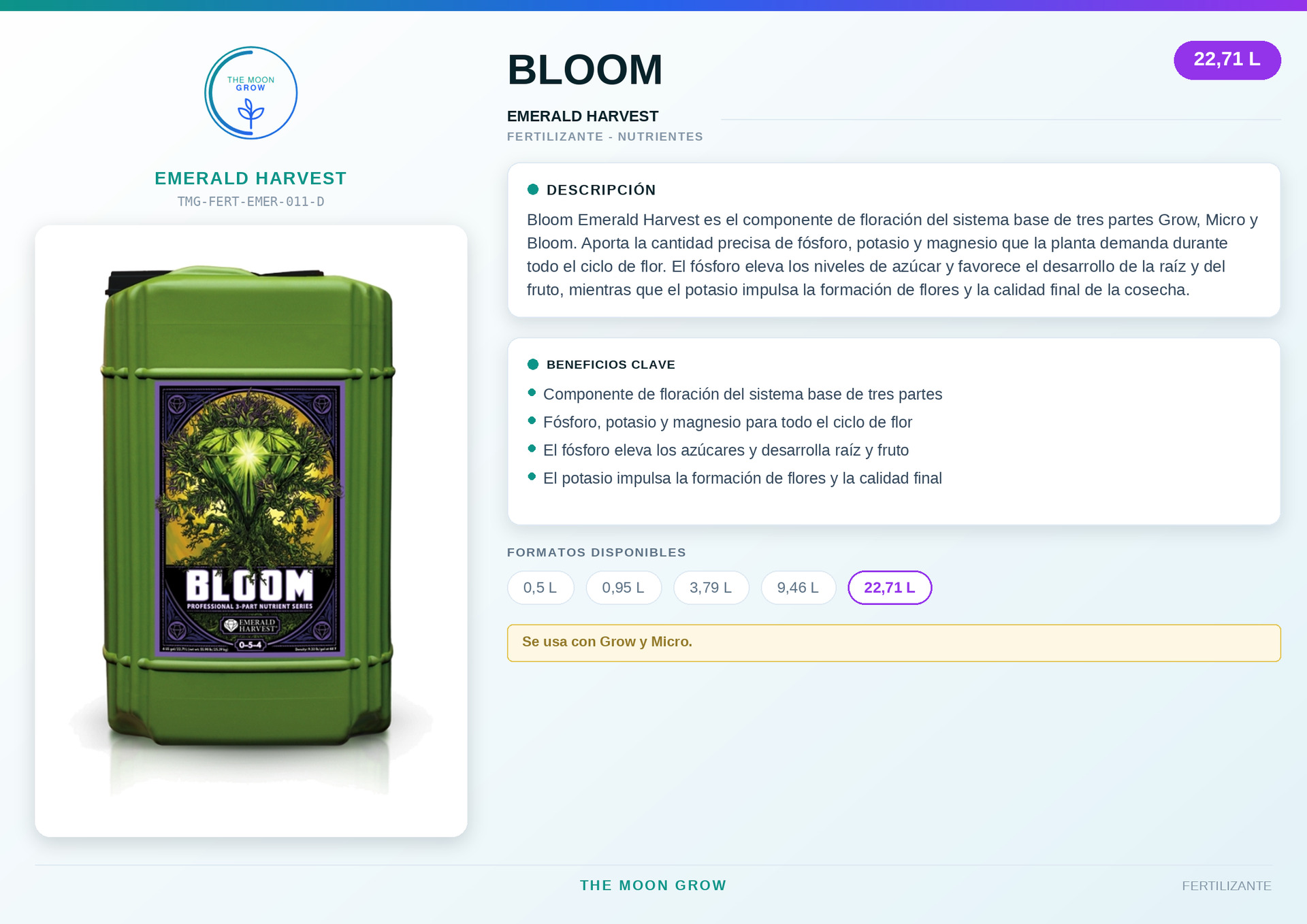 Bloom Emerald Harvest 22,71L