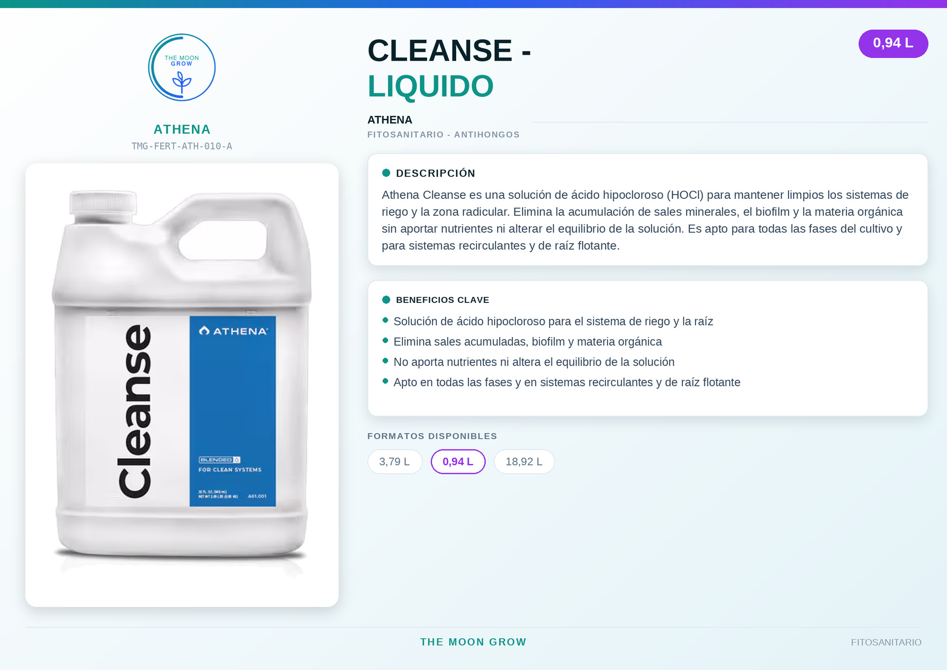 Cleanse Athena- LIQUIDO 0,94L