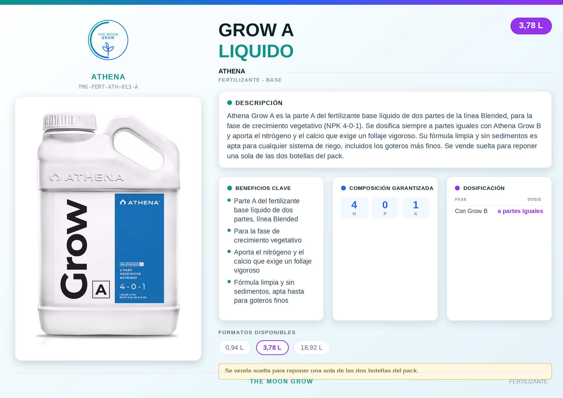 Grow A Athena LIQUIDO 3,78L