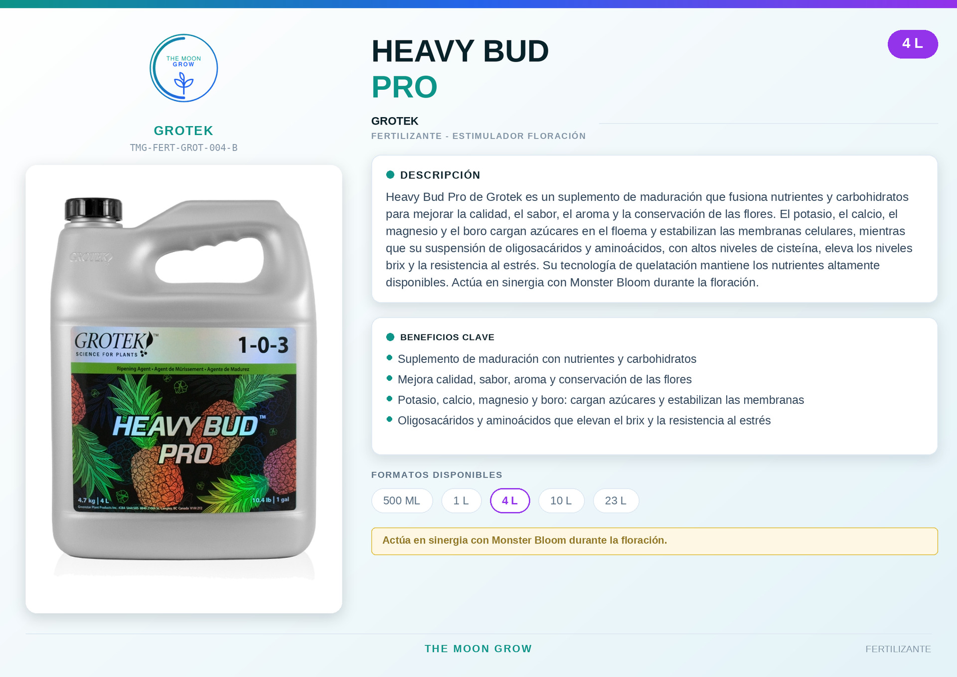 Heavy Bud Pro GROTEK 4 L