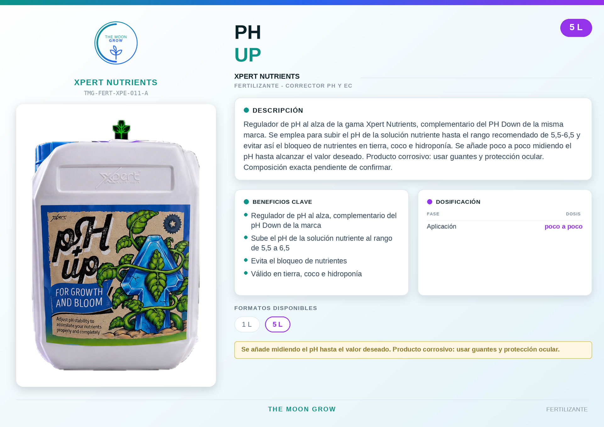 PH Up Xpert Nutrients 5L