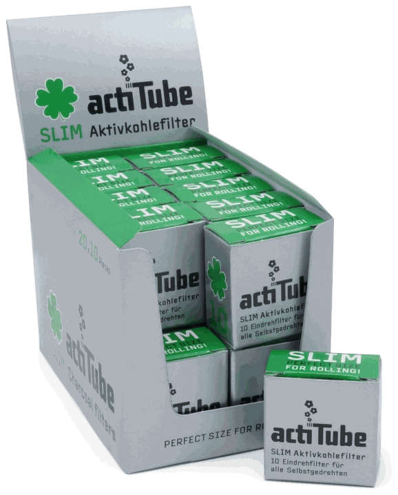 [TMG-PAR-ACTUBE-002] Filtro de carbón activo ACTITUBE Slim 7 mm display 10 filtros
