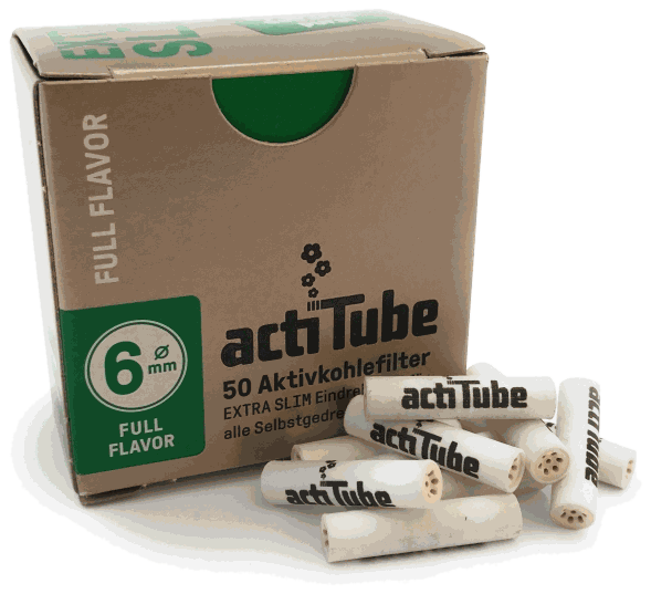 [TMG-PAR-ACTUBE-003] Filtro de carbón activo ACTITUBE Extra Slim 6 mm pack 50 unidades